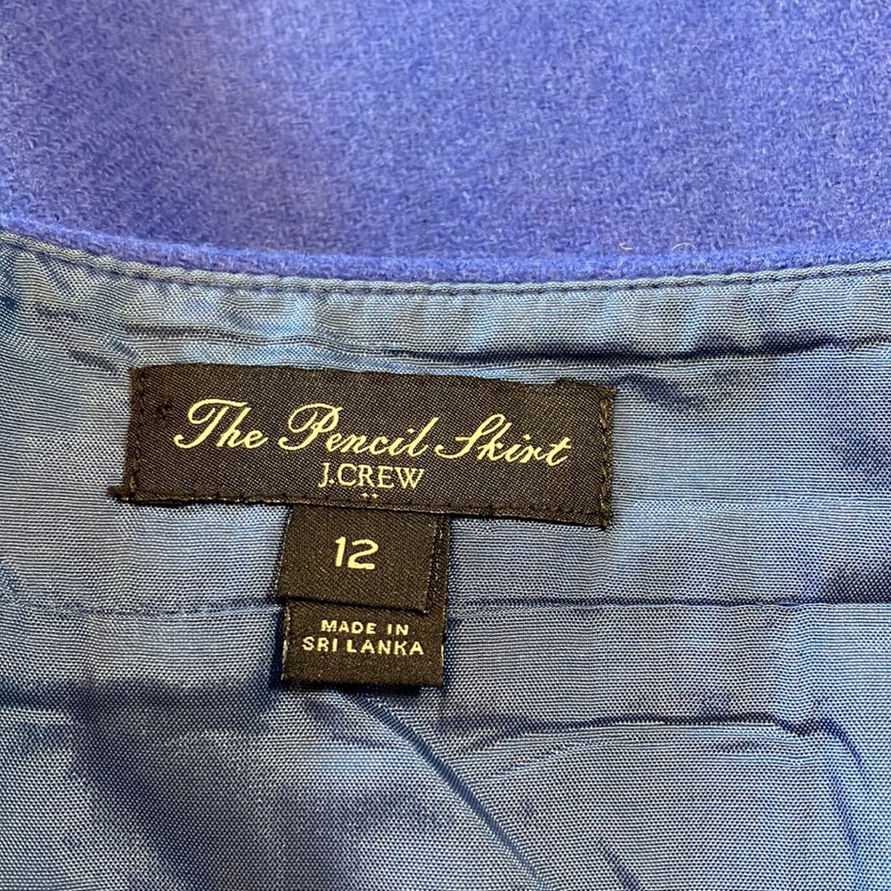 J Crew blue wool pencil skirt - Picture 5 of 8